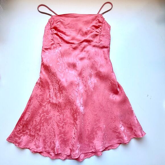 NWT For Love & Lemons. Gabrielle mini dress in pink Size M - Picture 10 of 15